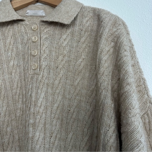 SOLD: Mango Beige Polo Sweater - Picture 4 of 6